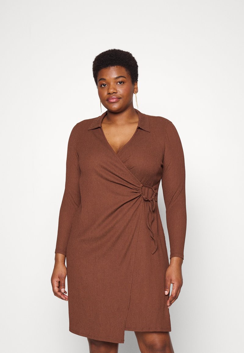 Anna Field Curvy Jersey dress dark brown Zalando.ie