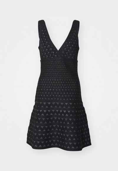 Emporio Armani VESTITO - Svetríkové šaty - nero