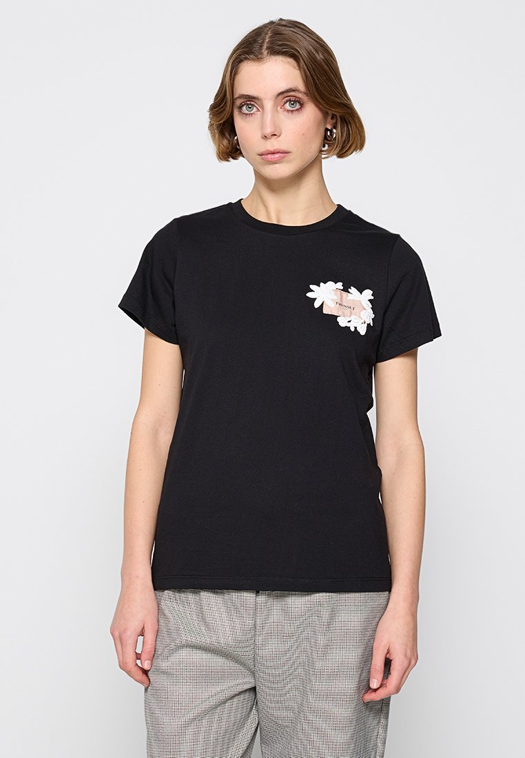 TWINSET T-shirt basic zwart TWINSET T-shirt basic zwart