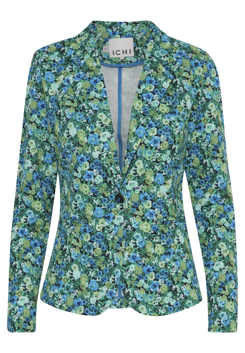 ICHI IHKATE BL - Blazer - blue green multi flower aop/grün 