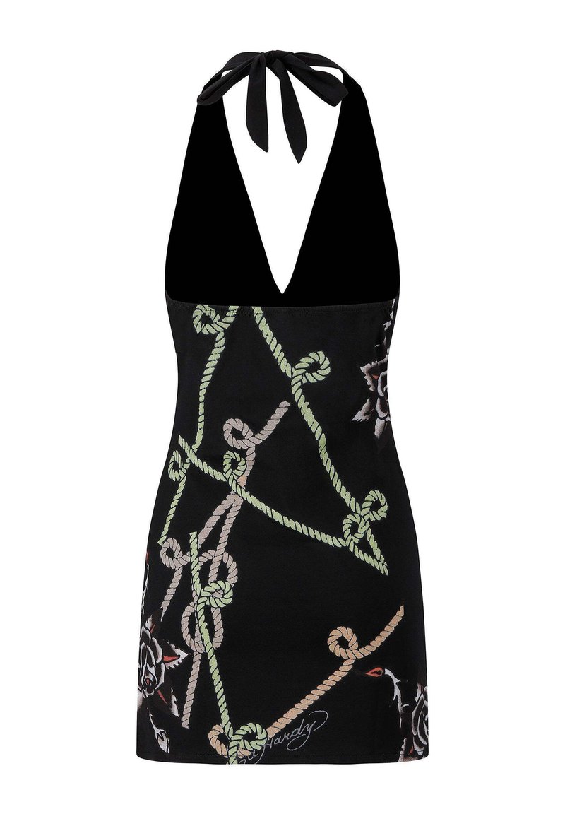 Ed Hardy PANTHER HALTHER NECK - Day dress - black - Zalando
