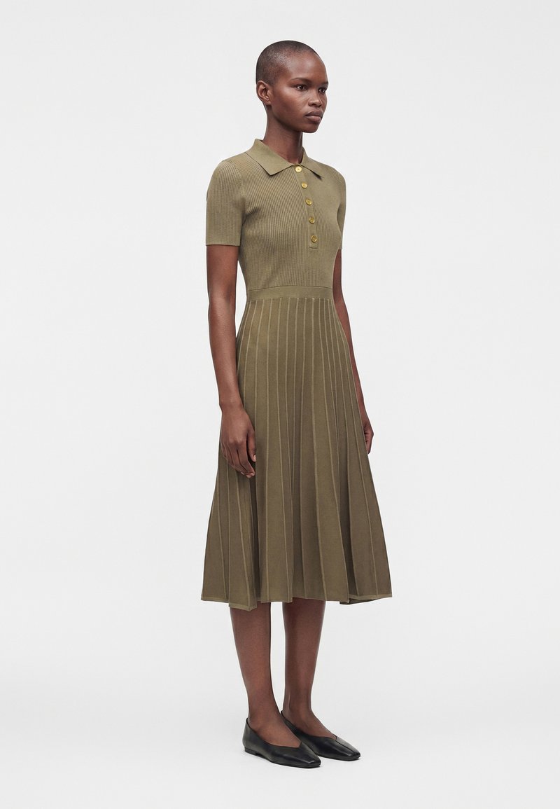 michael kors army green dress Michael FIT FLARE - Day Shirt dress