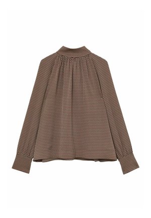 Reiss, EDEN GEOMETRIC-PRINT TIE-NECK BLOUSE - Bluse - red