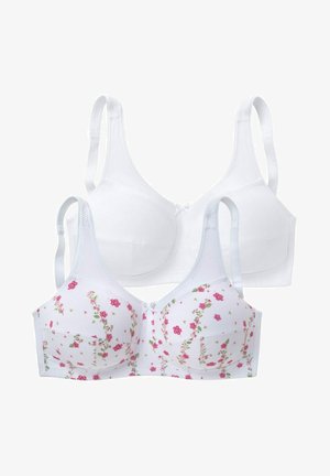 LASCANA 2PACK - Balconette bra - bedruckt weiß
