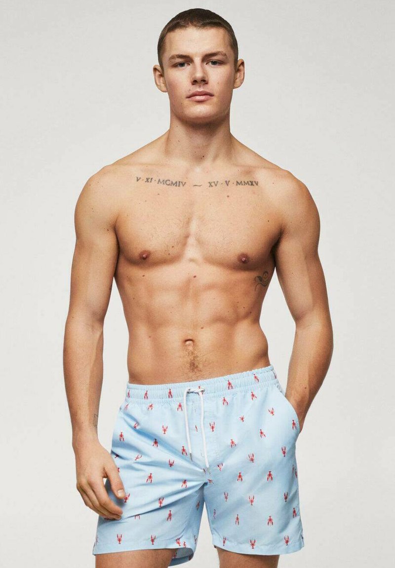 Mango LOBSTER Swimming shorts sky blue/light blue Zalando.ie