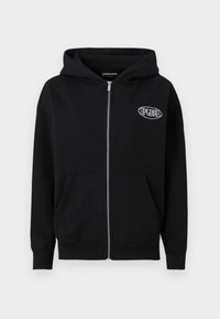 HELENA OVERSIZED  - Zip-up sweatshirt - washed black