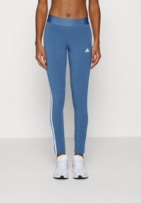 adidas Sportswear 3 STRIPES - Leggings - altered blue/white