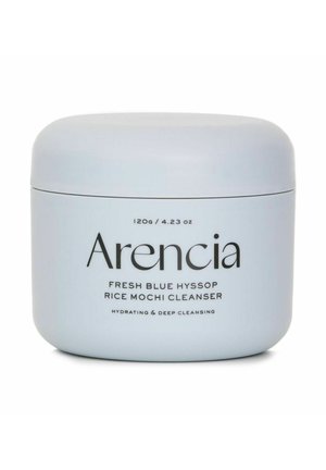 Arencia Fresh Blue Hyssop Rice Mochi Cleanser Glas, 120 g, hellblauer Behälter, feuchtigkeitsspendendes und tiefenreinigendes Gesichtsprodukt.