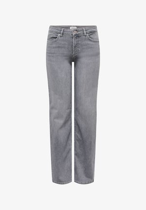 Sive traperice ravnog kroja s pet džepova i kopčanjem na gumbe. Mekane teksture s minimalnim izblijedjenjem i klasičnim šavovima.