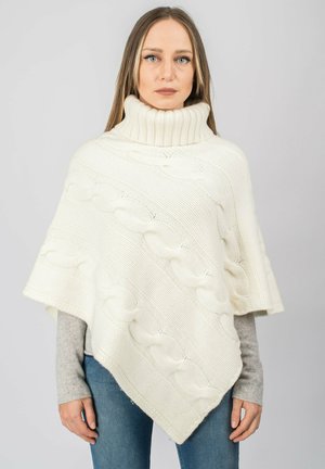 BRAIDED PONCHO - Cape - bianco