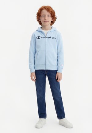 Champion BASICS FULL ZIP - Športna jopa s kapuco na zadrgo - blue