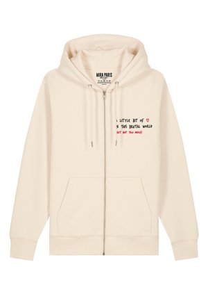 PINS EMBROIDERY UNISEX - Sweat zippé - off white