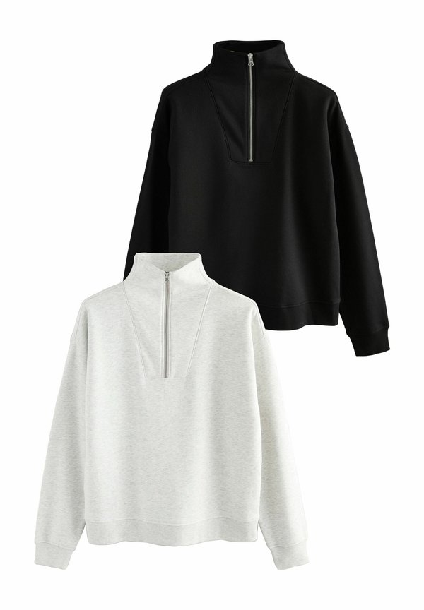 REGULAR FIT - 2 PACK HALF ZIP FUNNEL NECK  - Sweatshirt