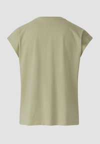 Korte mouwen, ronde hals t-shirt in lichtgroene katoen. Gladde textuur met een casual pasvorm. Geen zichtbare patronen of accenten.