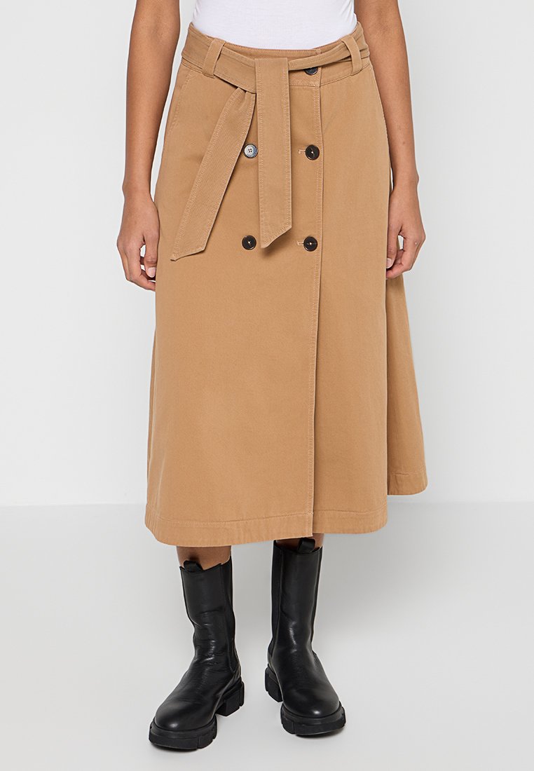 closed A-lijn rok bruin