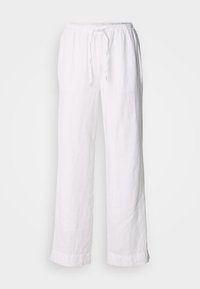 PANTS JOGGER STYLE STRAIGHT LEG  MEDIUM WAIST  DRAWSTRING AT WAIST - Püksid - white