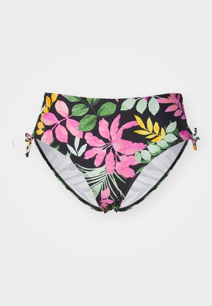 LASCANA VIVANCE PANTS GATHERED - Bikinibroekje - black/pink