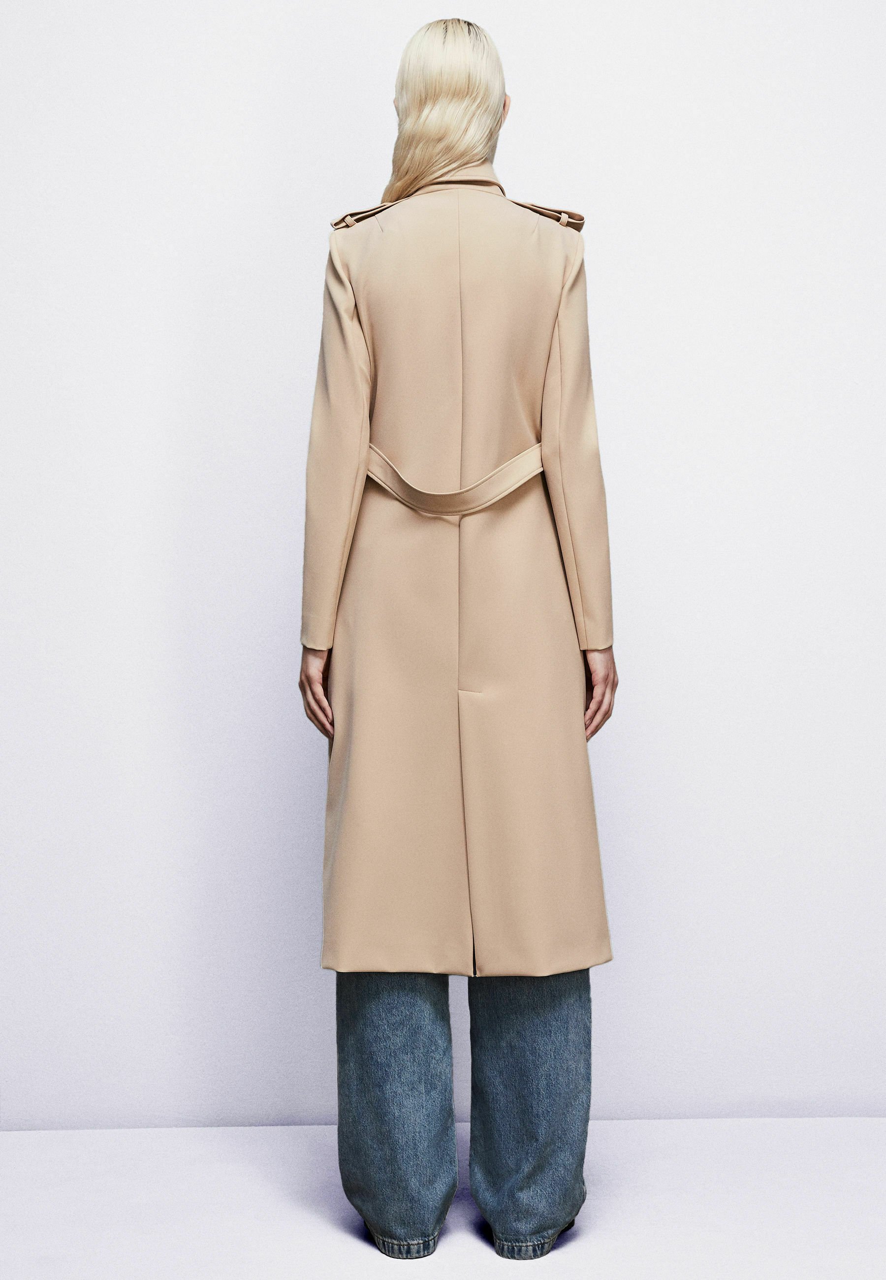 Patrizia Pepe WITH BUCKLE - Trench - triking beige/beige