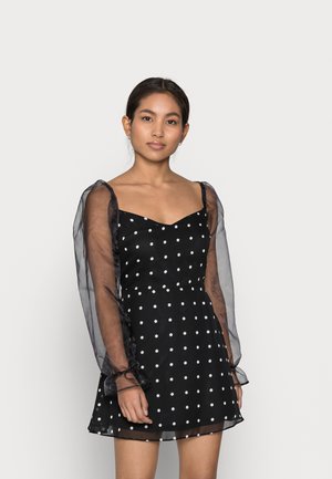 MIX SPOT DRESS - Sukienka letnia - black