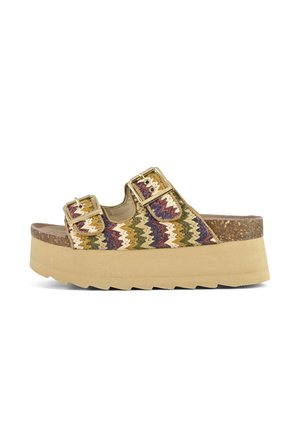 Heeled mules - beige
