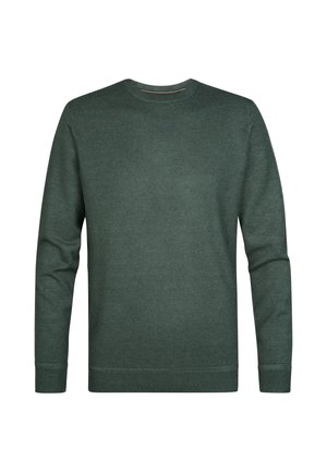 Petrol Industries, MELANGE ROUND NECK KNIT STONEBEND - Strickpullover - steel green