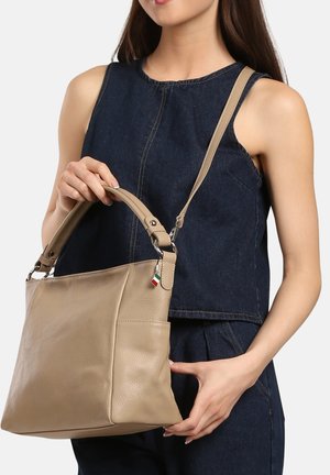 DrachenLeder, Handtasche - taupe beige
