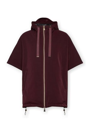 Elena Mirò, CAPPA LIGHTWEIGHT CON MANICHE CORTE - Sudadera con cremallera - bordeaux