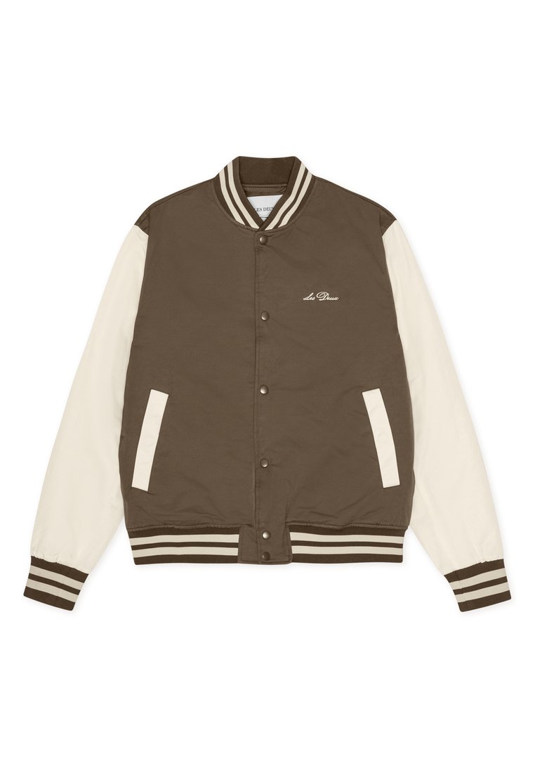 Les Deux VARSITY - Bomber Jacket - turkish coffee brown/dark brown ...