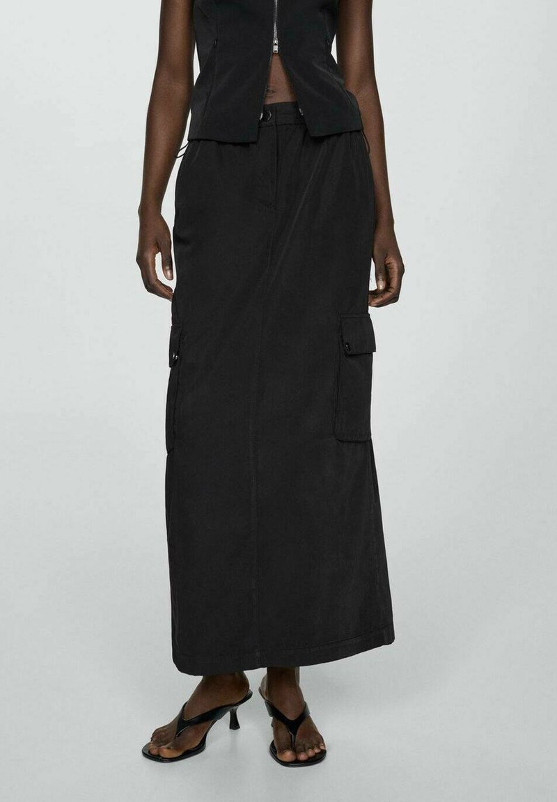 Gonna In Twill Stampato, Nero | Marina Rinaldi - Foto 4