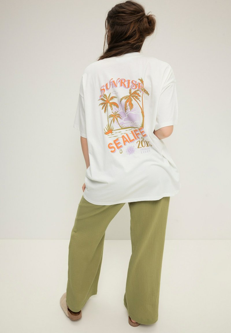 Studio Untold GRAPHIC BACK SEA LIFE SHORT SLEEVE - T-Shirt print - off white