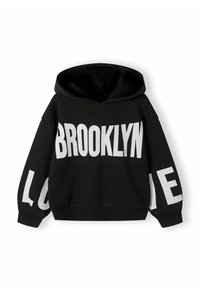 Svart hoodie med en främre känguruficka. Har stora vita texter "BROOKLYN" och "LOVE". Mjukt tyg, ribbade manschetter och fåll.