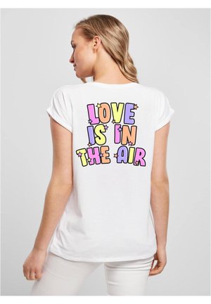 ROLLED  LOVE IS IN THE AIR - T-Shirt print - weiß