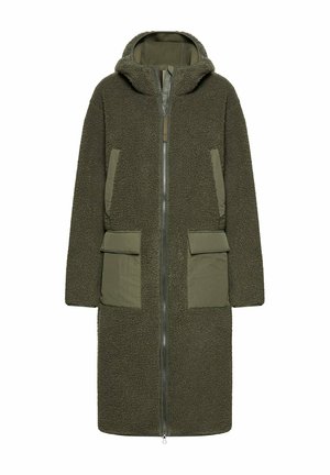 camel active, TEDDYMANTEL MIT 2-WEGE REISSVERSCHLUSS - Parkaer - dark olive