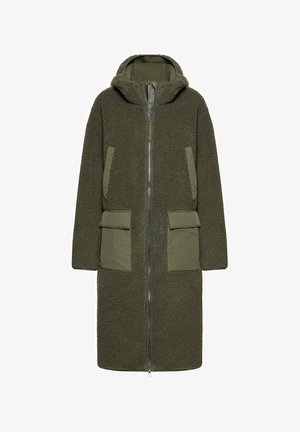 camel active, TEDDYMANTEL MIT 2-WEGE REISSVERSCHLUSS - Parka - dark olive