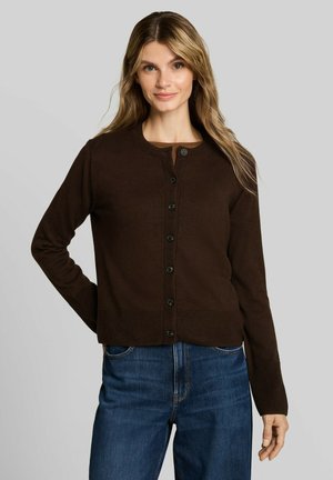 TOM TAILOR, Cardigan - java dark brown melange