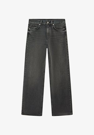 Massimo Dutti, HIGH-WAIST WIDE-LEG JEANS. - Wide leg - grey
