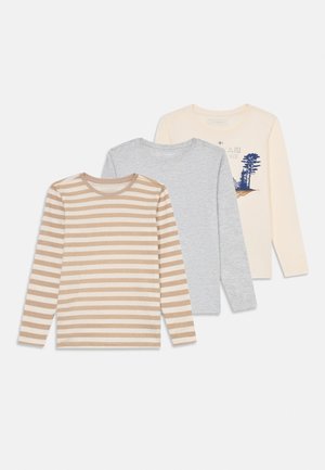 Friboo 5 PACK LONG SLEEVE TOP - Μπλούζα με μακριά μανίκια - white/mottled light/grey/light yellow