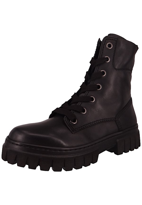 Platform ankle boots - schwarz micro2