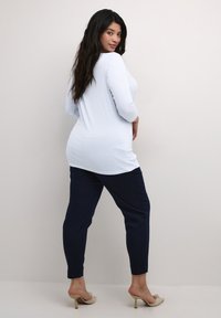 Kaffe Curve KCMALLE - Pikkade varrukatega topp - blue white stripe