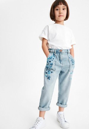 EMBRODIERED - Slim fit jeans - blue denim