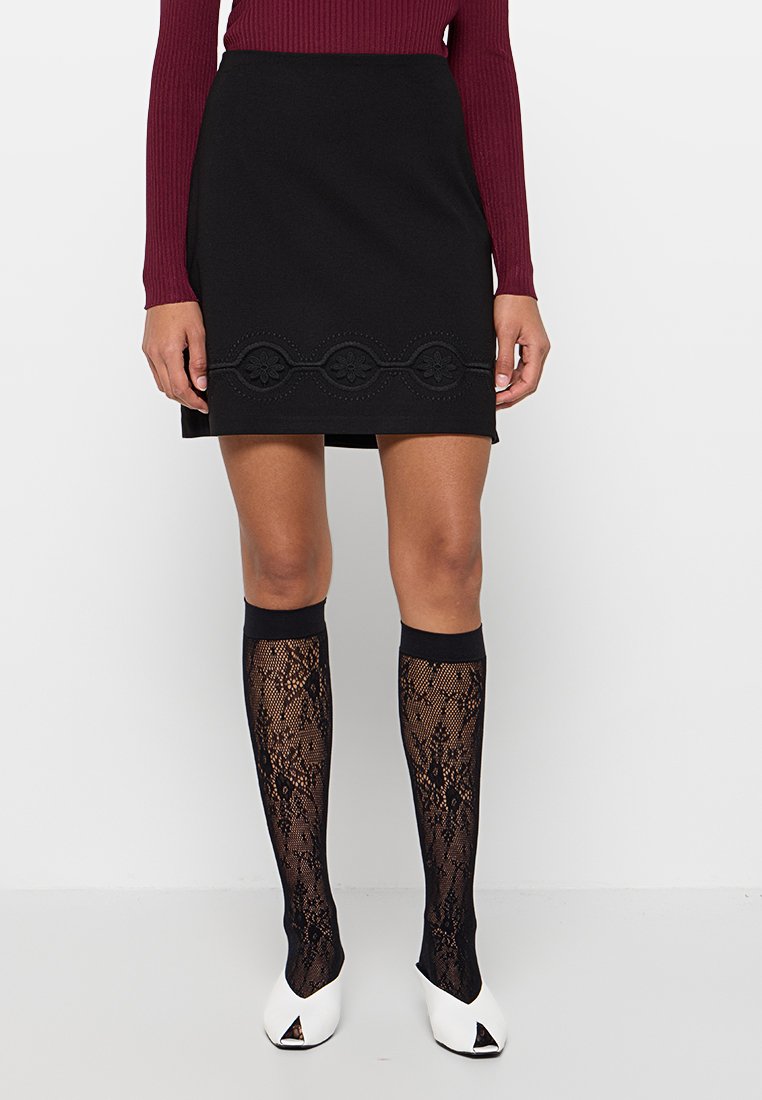 TWINSET Minirok antraciet gemêleerd