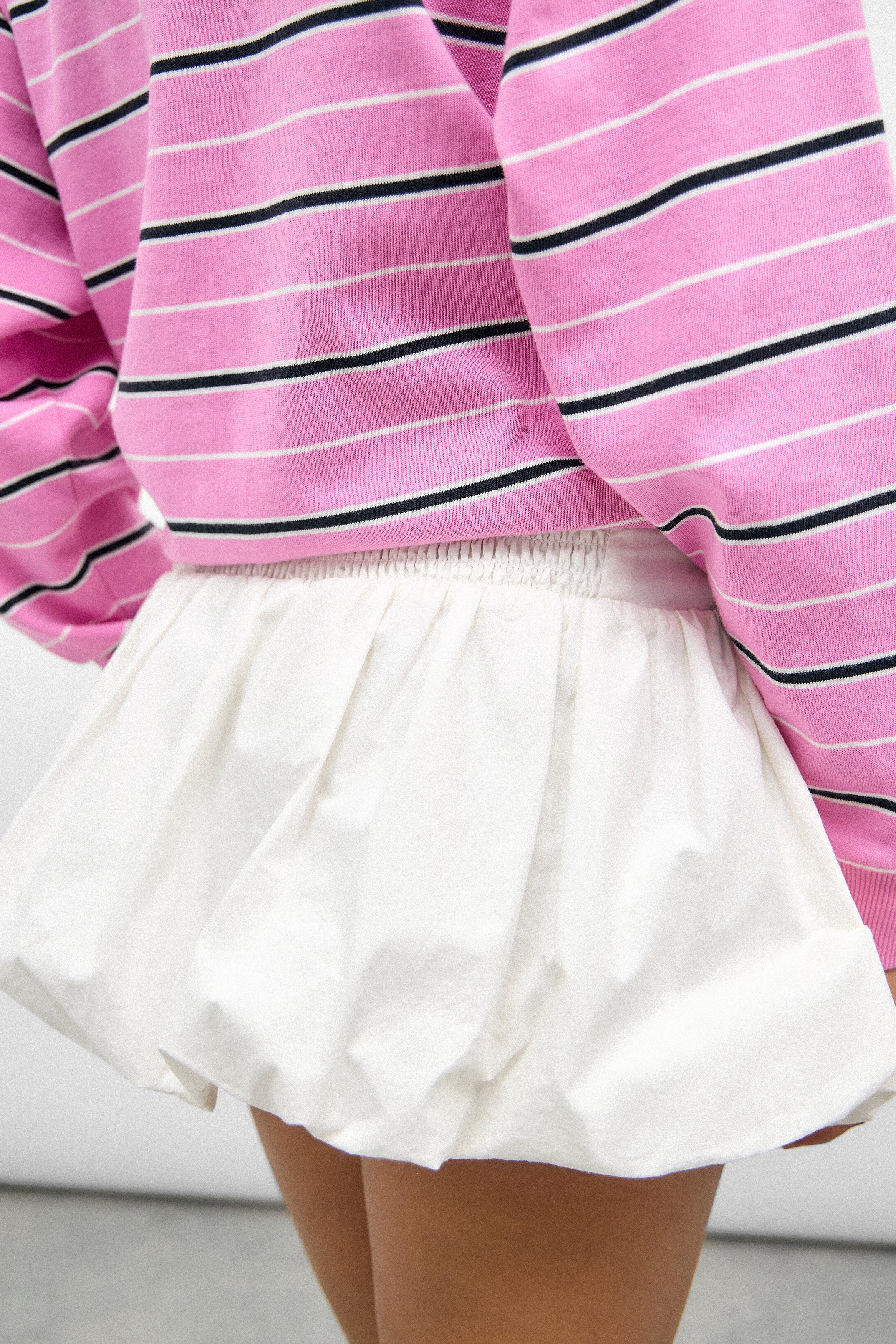 BDG Urban Outfitters BUBBLE HEM - A-line skirt - white