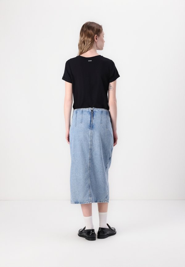 PLEATED SKIRT - Denim skirt2