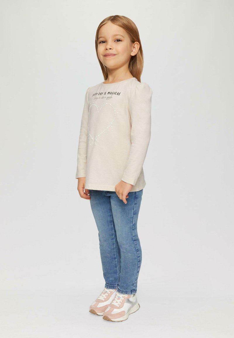 s.Oliver MIT SCHMUCKSTEINEN - Longsleeve - helles sand