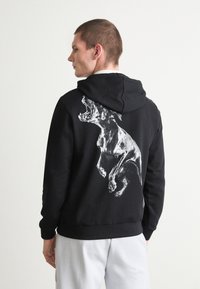 HUGO - DUELEYO - Felpa con cappuccio - black Immagine in miniatura 1