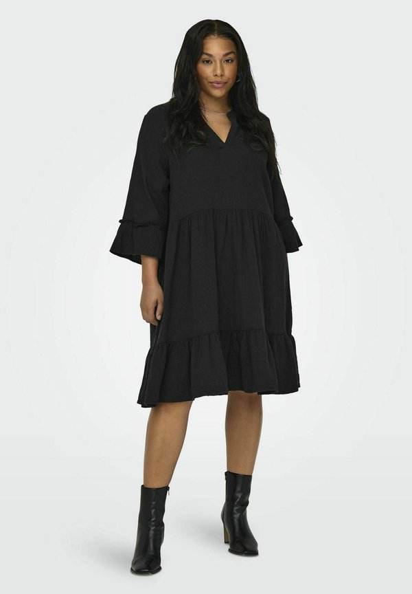 MIT SCHOSSCHEN NORMAL GESCHNITTEN SPLIT NECK CURVE  - Freizeitkleid