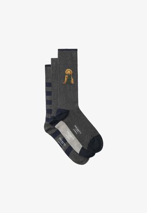 Hackett London HARRY PLACEMENT 3 PACK - Calze - granite grey