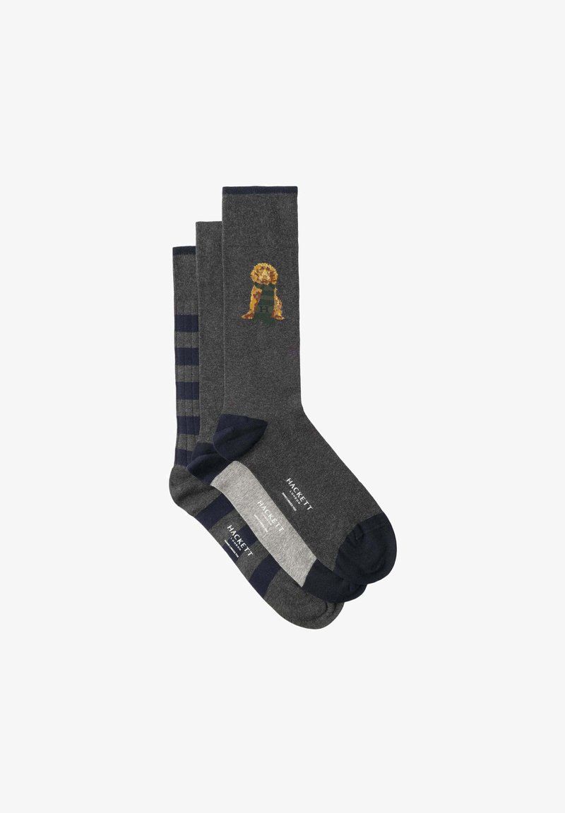 Hackett London HARRY PLACEMENT 3 PACK - Calcetines - granite grey