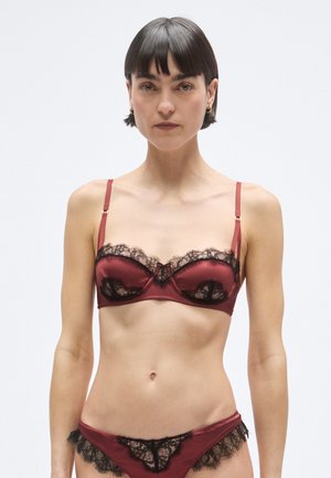BRA - Balconette melltartó - dark red
