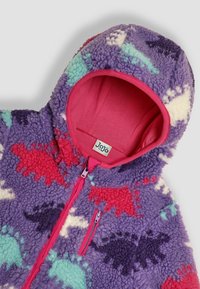 JoJo Maman Bébé DINO BORG HOODIE - REGULAR FIT - Polárdzseki - lilac